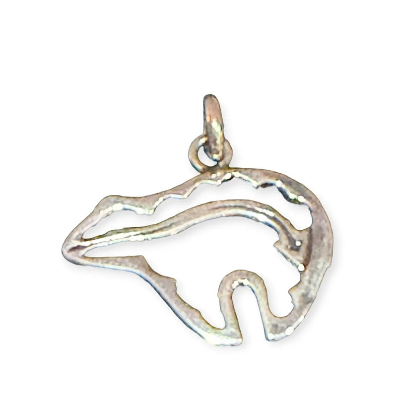 Sterling Silver Spirit Bear Charm 925 Native American Style Southwestern Pendant