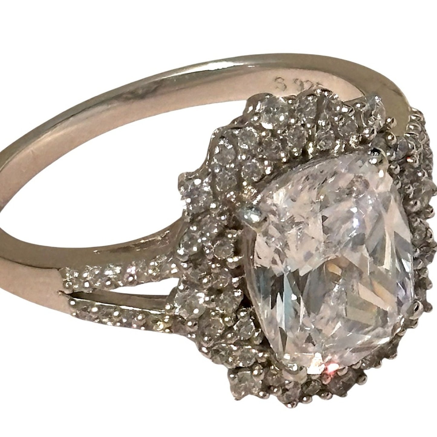 Modern Gents 2.5 Carats 925 Silver diamond Ring Size 9 LIFETIME WARRANTY