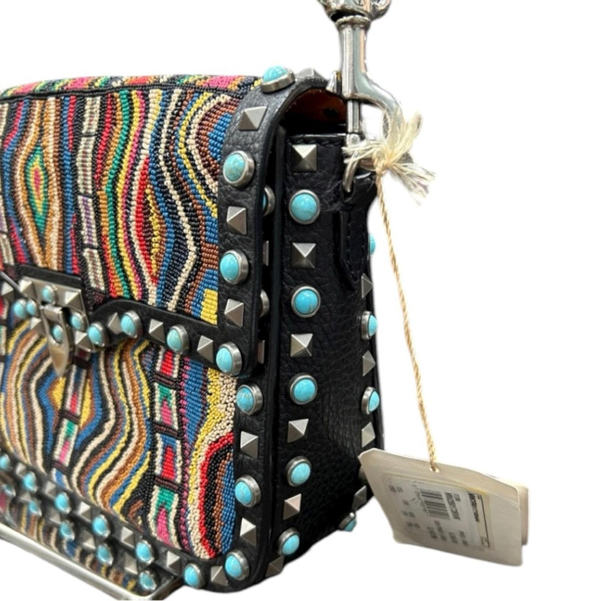 Valentino Garavani Rockstud Beaded Santeria Shoulder Bag NWT
