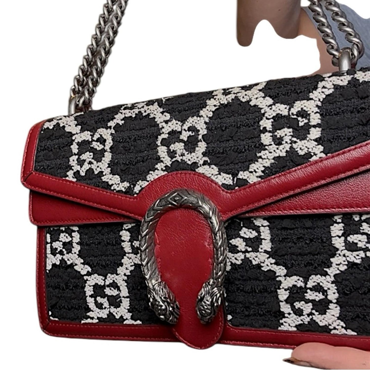 Gucci Multicolor GG Tweed Dionysus Shoulder Bag