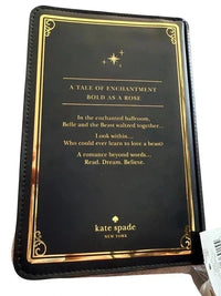 Kate Spade Disney Beauty and the Beast 3D Book Crossbody Bag Black Gold NWT