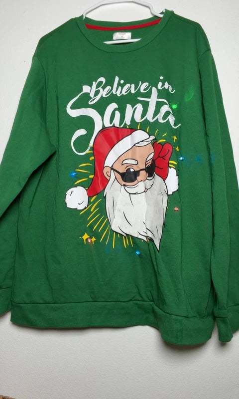 Holiday Time Green crewneck sweatshirt size XL skuM