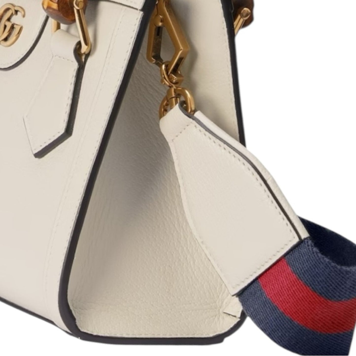 Gucci Diana Mini Tote Bag Cream Leather with Bamboo Handles