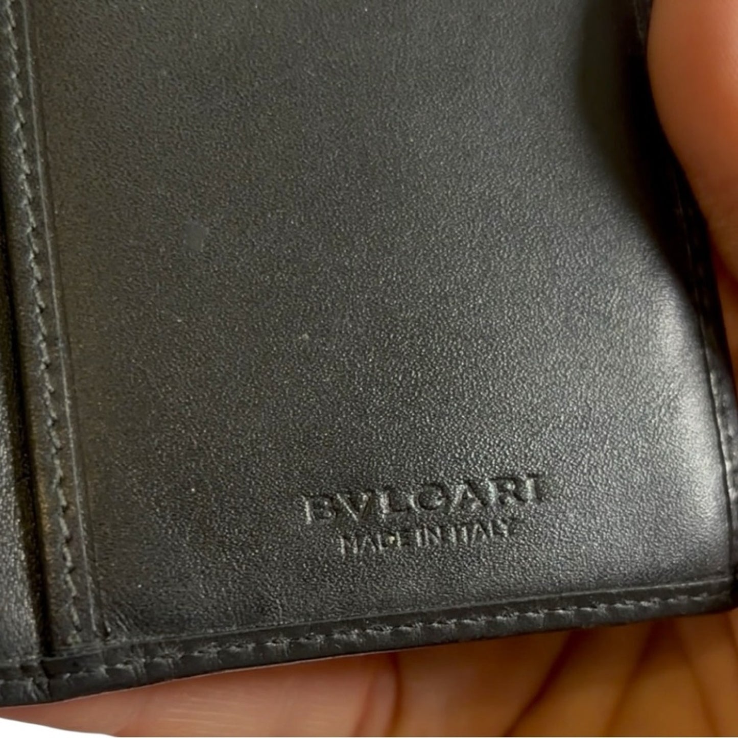 Bvlgari Dark Gray Long Wallet Card Holder