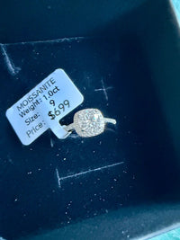 1.0CT Moissanite Ring 925 Sterling Silver Size 9 Sku009