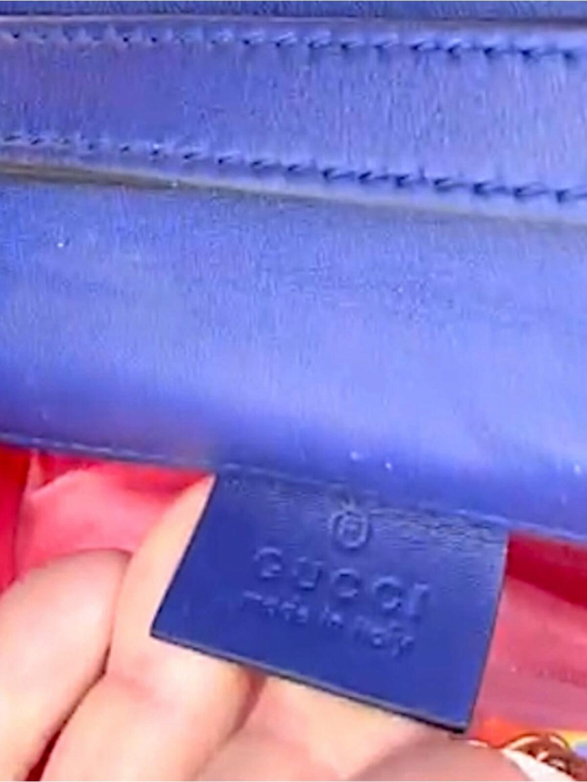 Gucci Blue Velvet G-Clasp Shoulder Clutch