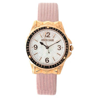Roberto Cavalli Classic Quartz Rose Gold Watch with Pink Leather Strap