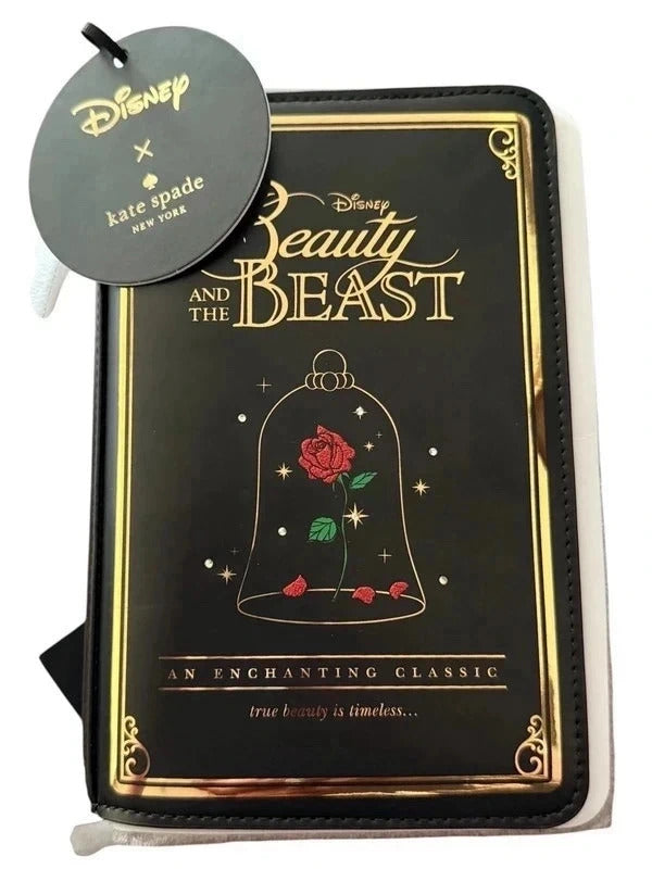 Kate Spade Disney Beauty and the Beast 3D Book Crossbody Bag Black Gold NWT