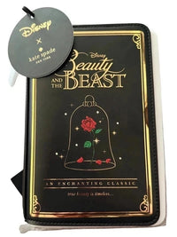 Kate Spade Disney Beauty and the Beast 3D Book Crossbody Bag Black Gold NWT