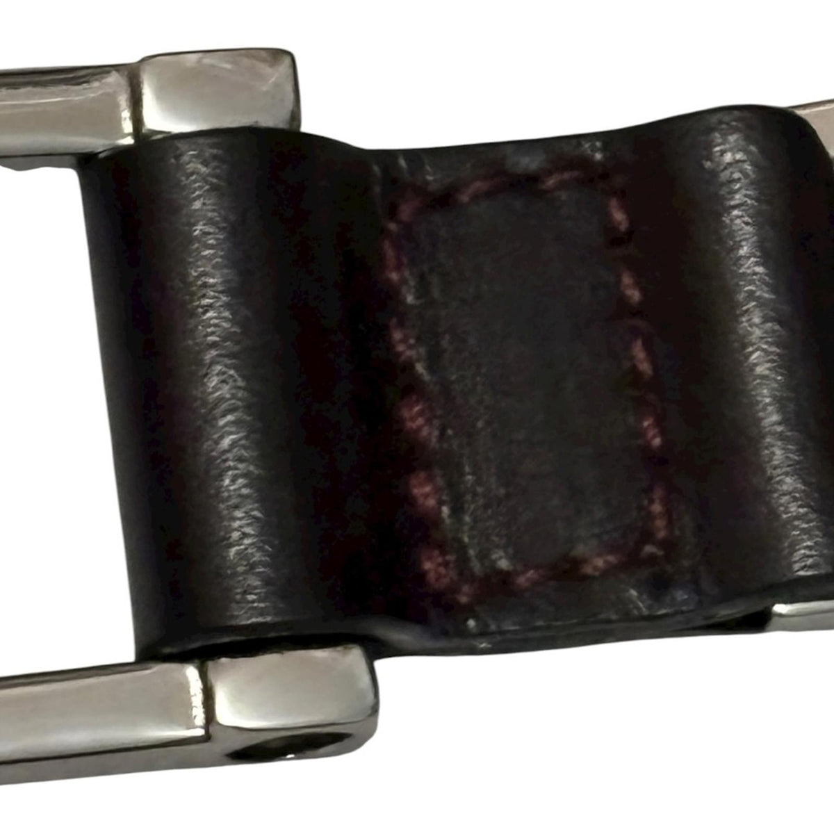 Gucci Silver Metal Leather Keychain with Box & Pouch