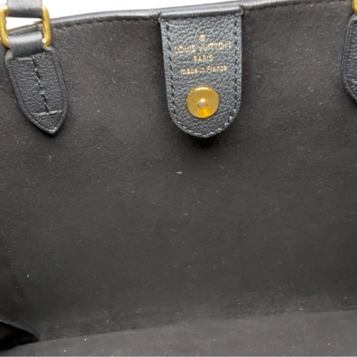 Louis Vuitton Calfskin Lockmeto Tote Black gold hardware