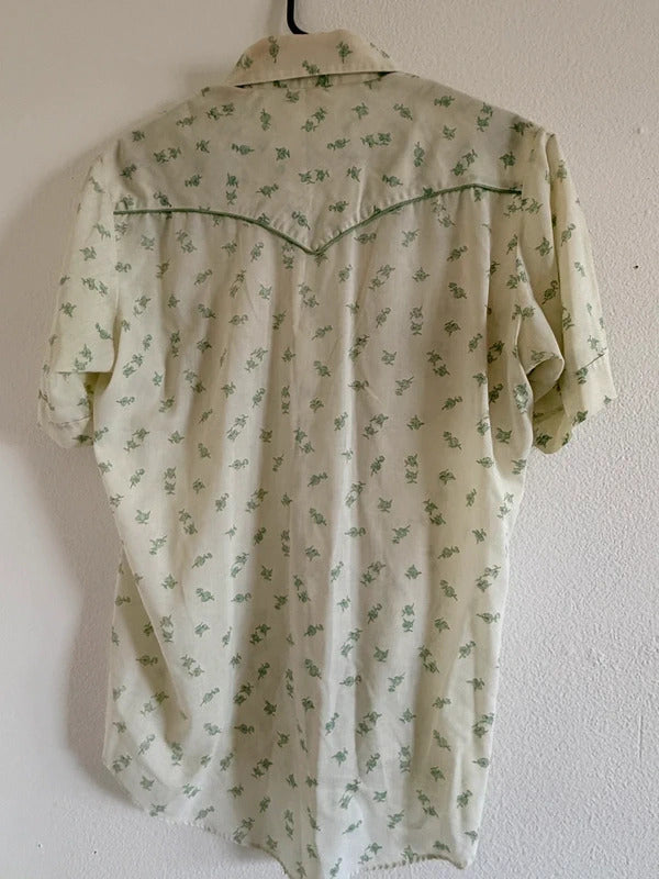 Vintage Western Pearl Snap Shirt Size 16 Large Sku1056