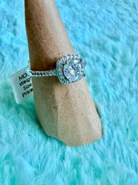 1.0CT Moissanite Ring 925 Sterling Silver Size 9 Sku009