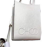 Jimmy Choo Mini Shopper Handbag Milk White Leather Tote Crossbody