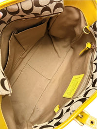 Coach Authentic Vintage 2004 Signature Yellow Suede Tote Bag