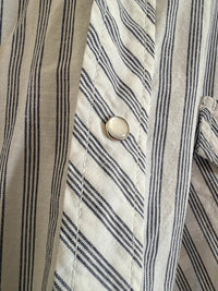 Vintage Williams Bay Men’s L Striped Shirt Short Sleeve Pearl Snap sku1059