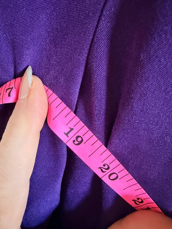 Jaclyn Smith Classic Purple Button Suede Jacket Blazer Large skuO