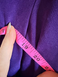 Jaclyn Smith Classic Purple Button Suede Jacket Blazer Large skuO