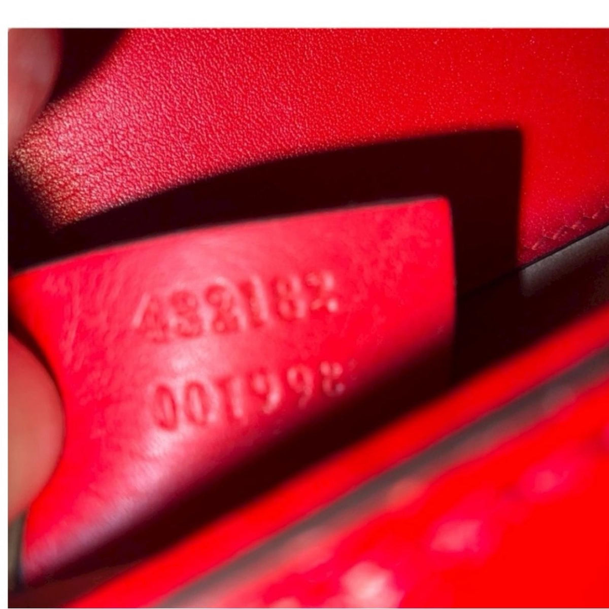 Gucci Padlock Studded Leather Shoulder Bag Red with Faux Pearls