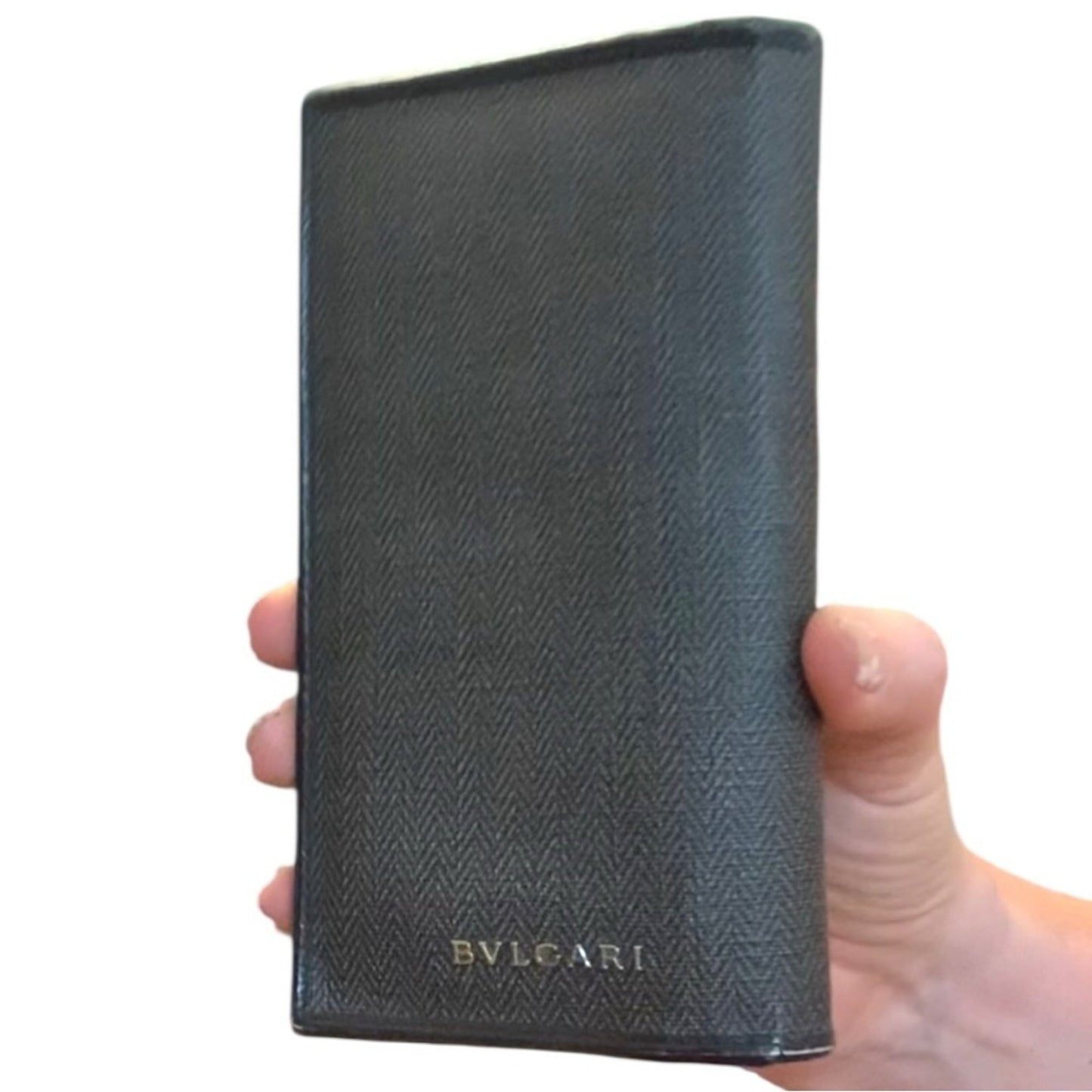 Bvlgari Dark Gray Long Wallet Card Holder