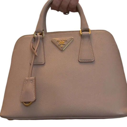 Prada Small Saffiano Lux Promenade Bag  Blush Pink