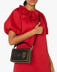 Kate Spade Disney Beauty and the Beast 3D Book Crossbody Bag Black Gold NWT