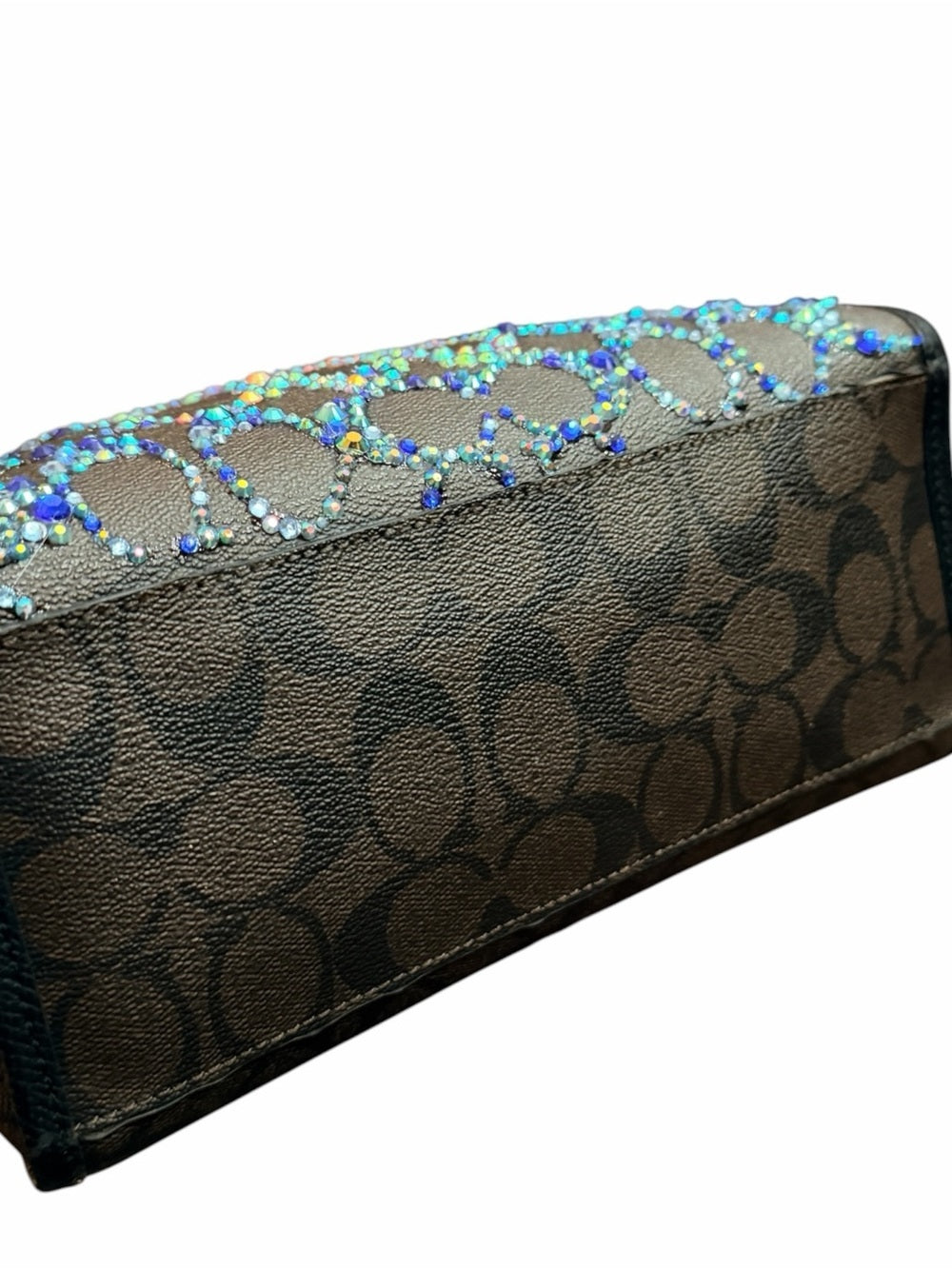 Coach Signature Mini Bennett Crossbody Custom Bedazzled w/ rhinestones