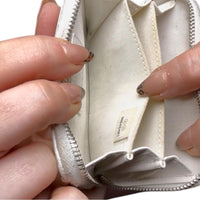 Chanel Classic Zipped Coin Purse White Caviar Leather