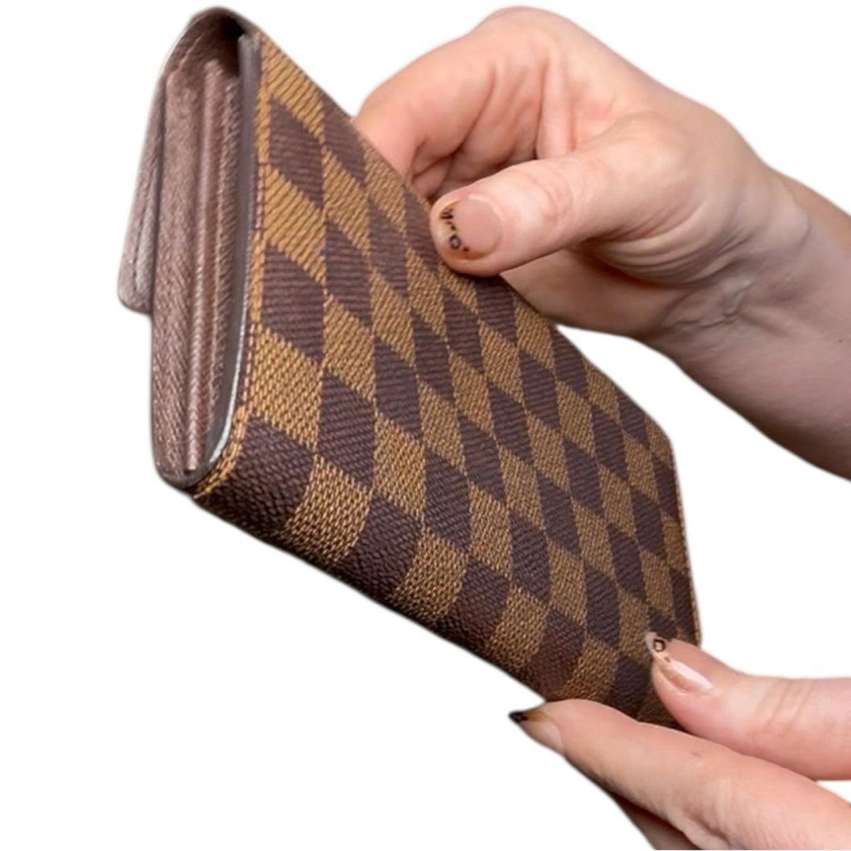 Louis Vuitton Damier Ebene Sarah Wallet w/ Box & COA
