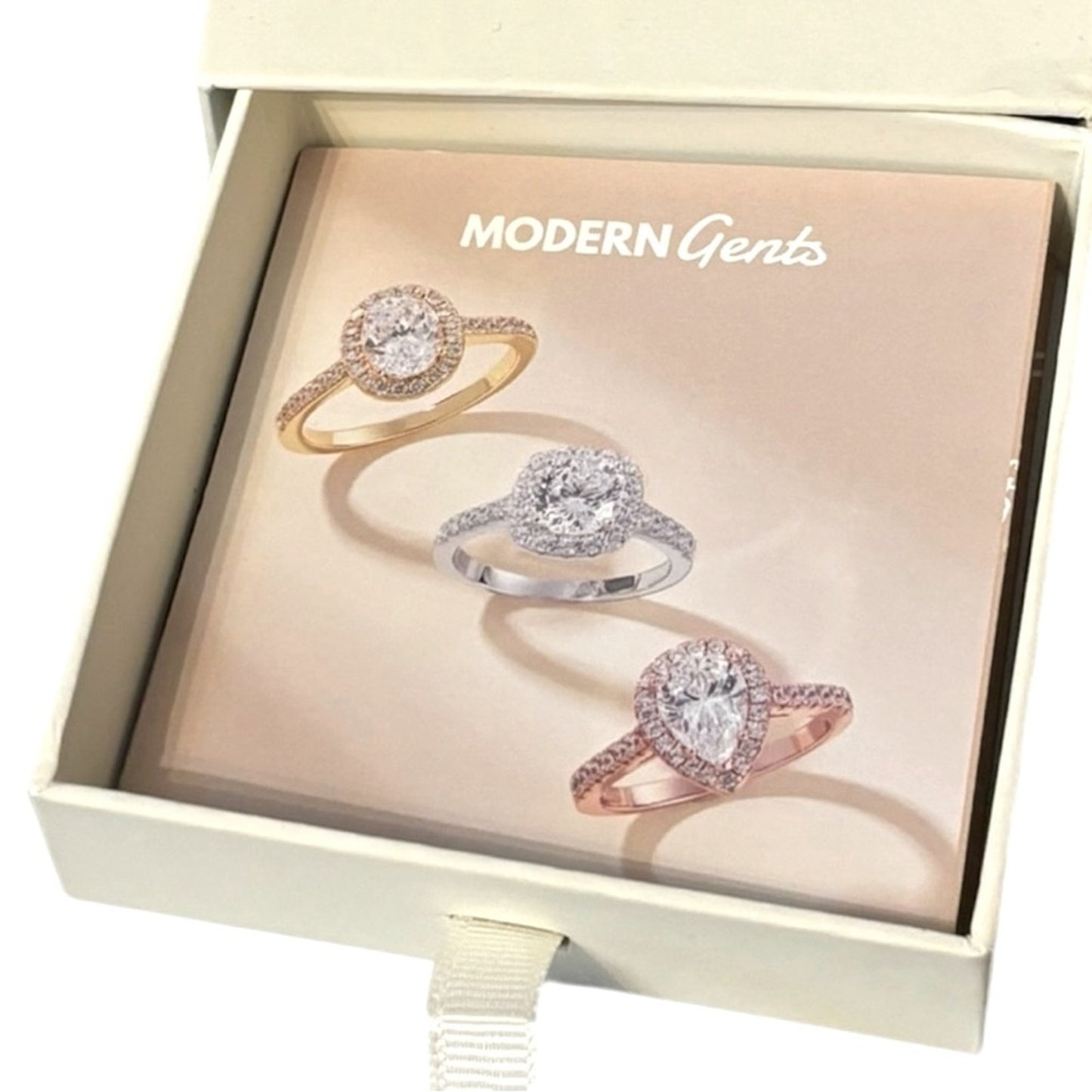 Modern Gents 2.5 Carats 925 Silver diamond Ring Size 9 LIFETIME WARRANTY