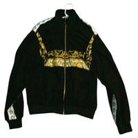 Versace Black and Gold Zip up Jacket