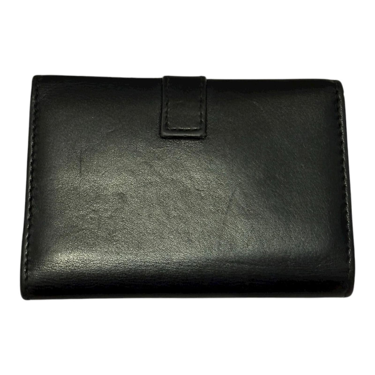 Saint Laurent Paris Black Leather Key Holder Gold YSL Logo