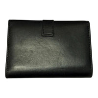 Saint Laurent Paris Black Leather Key Holder Gold YSL Logo