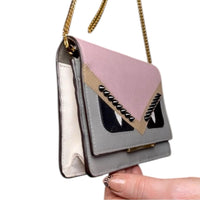 Fendi Monster Pink and Gray Crossbody