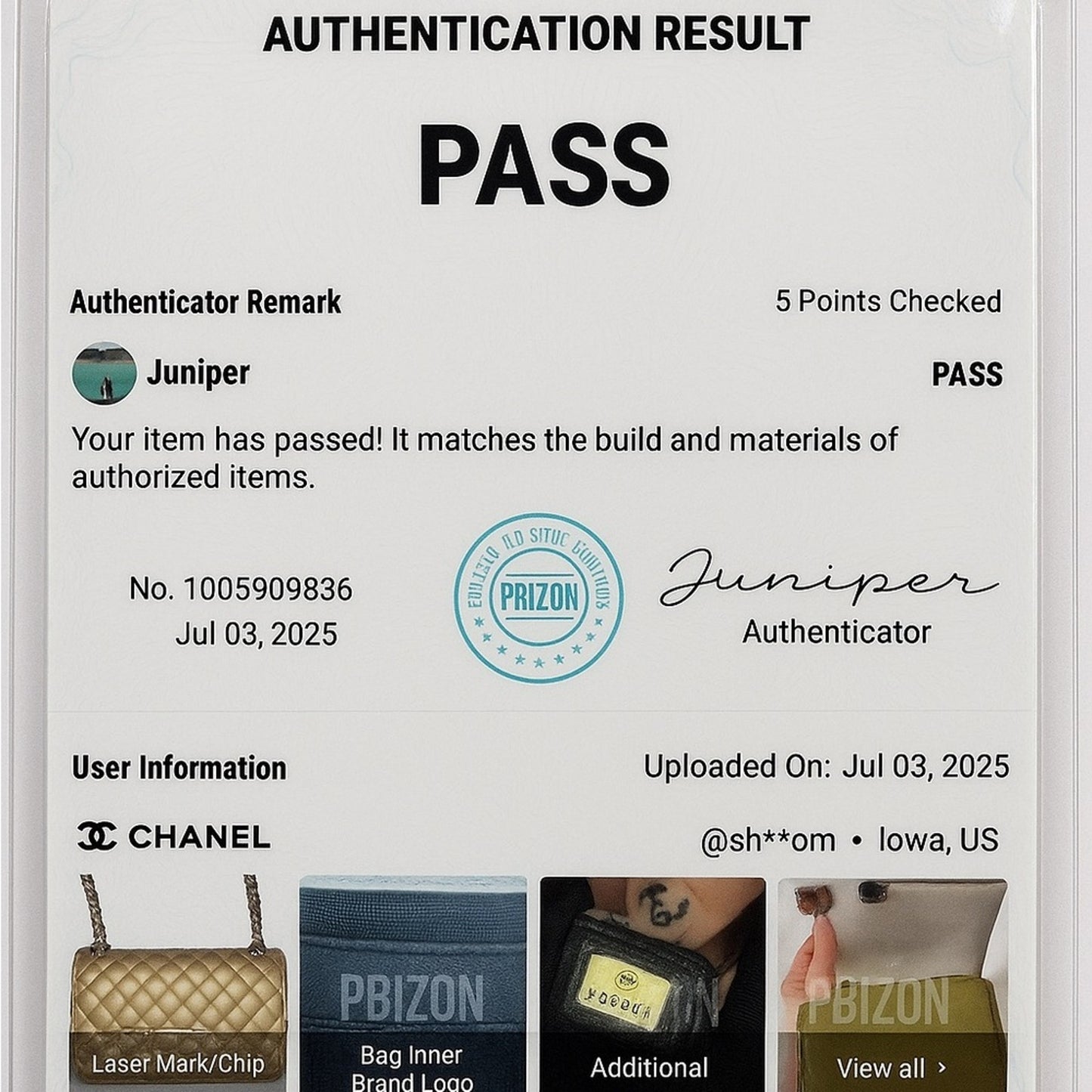 CHANEL Metallic Gold Quilted Boy Bag Crossbody with COA