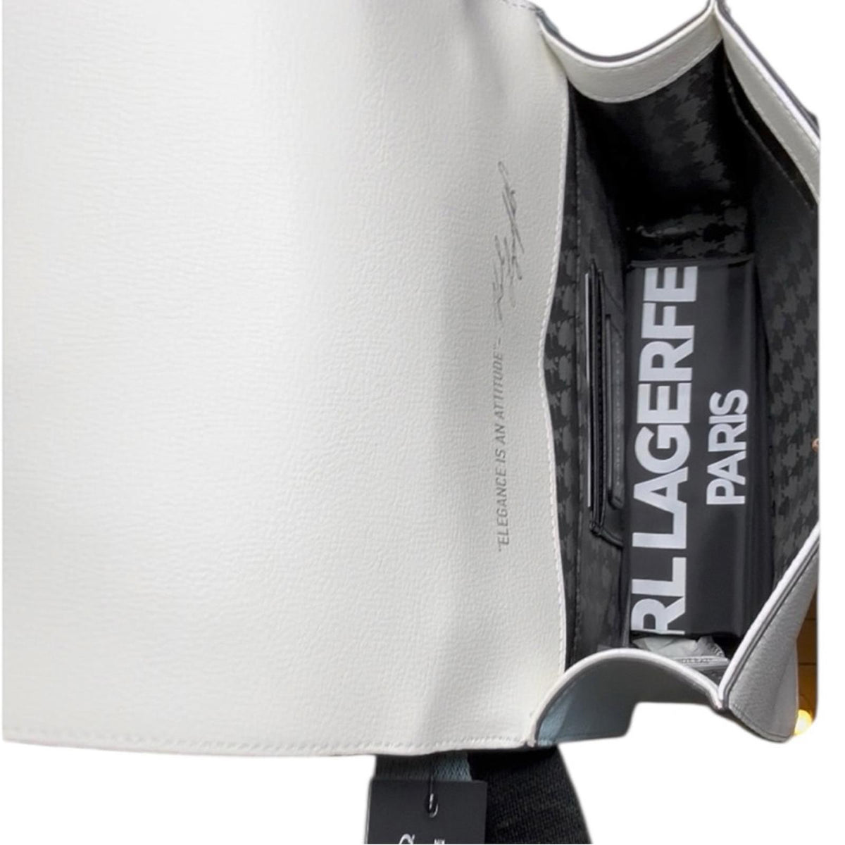 Karl Lagerfeld Paris Simone Flap Crossbody Leather Shoulder Bag