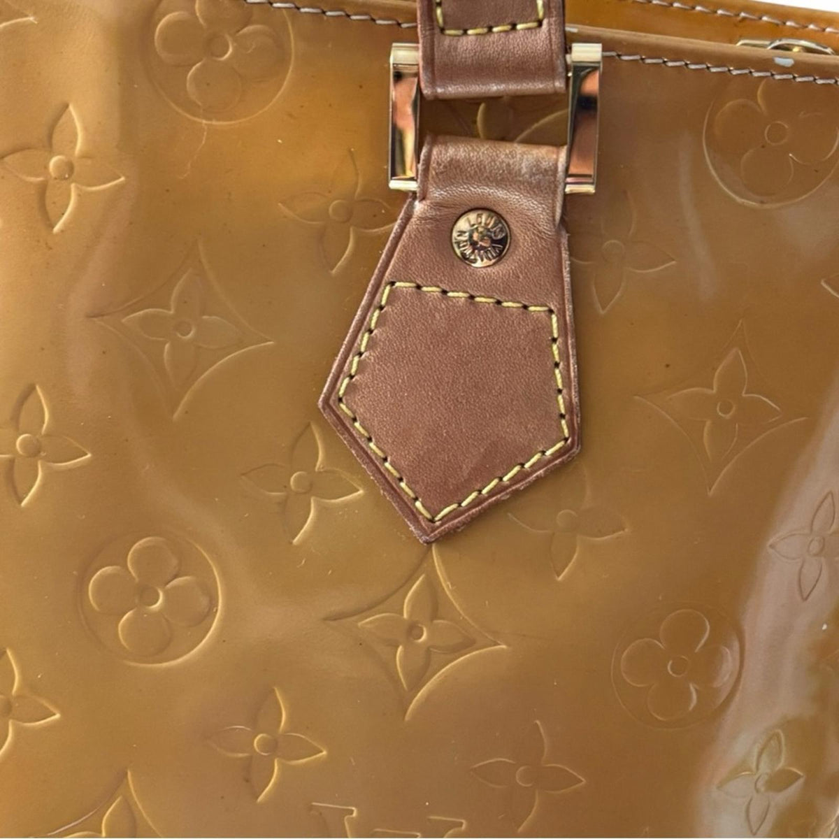 Louis Vuitton Houston Yellow Monogram Vernis Tote