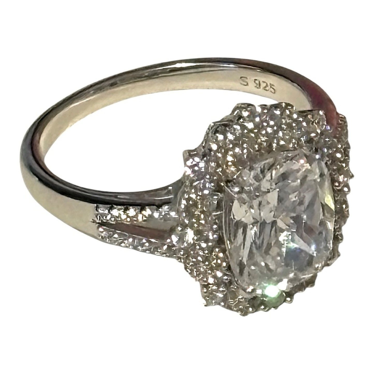 Modern Gents 2.5 Carats 925 Silver diamond Ring Size 9 LIFETIME WARRANTY