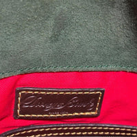 Dooney & Bourke Florentine Ostrich Embossed Leather Satchel Brown Crossbody