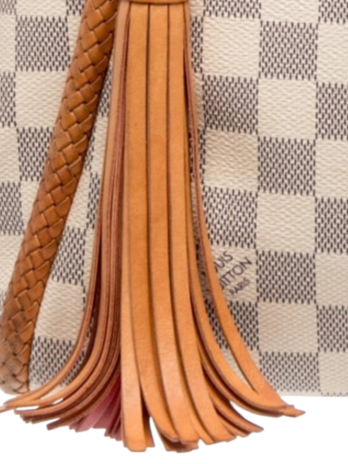 Louis Vuitton Damier Azur Braided Tassel Tote
