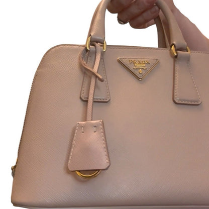 Prada Small Saffiano Lux Promenade Bag  Blush Pink