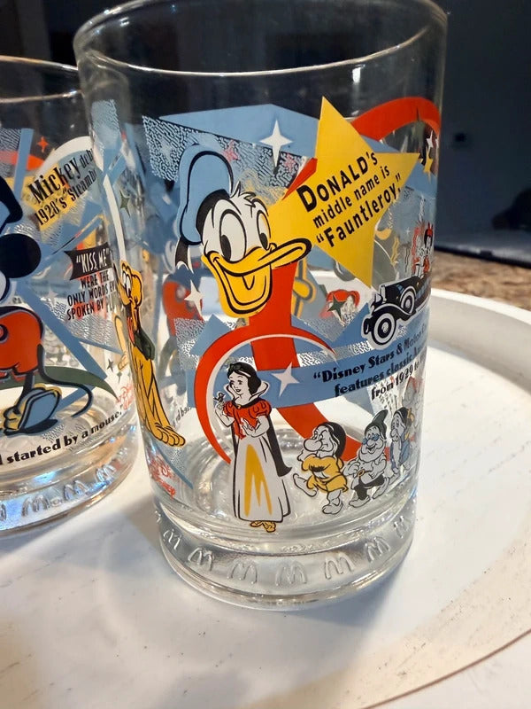 Disney 100 Years of Magic Mickey Mouse Character Glass Set of 2 skuS