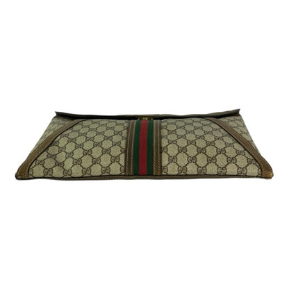 Gucci GG Supreme Vintage 1980’s XL Document Holder Clutch with COA