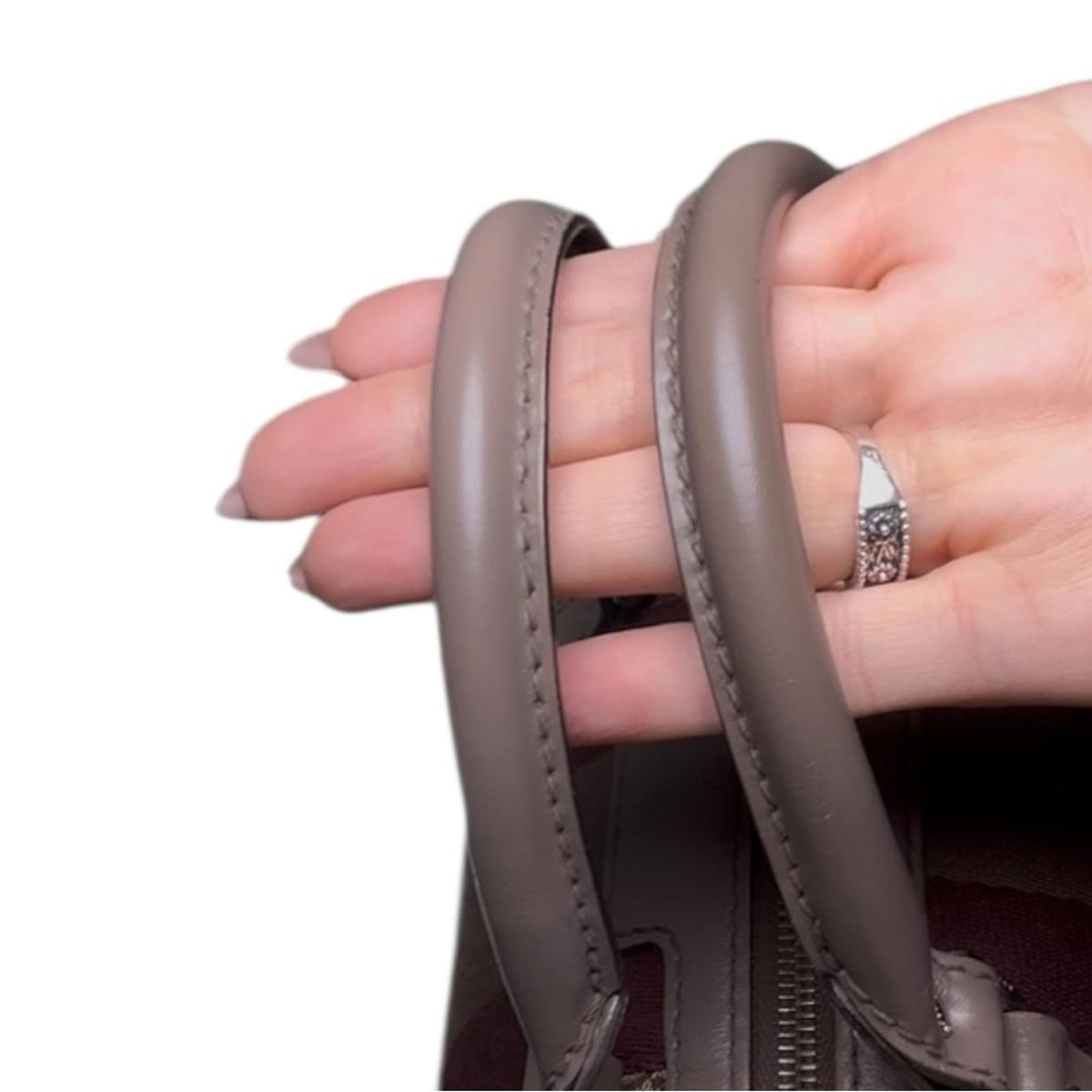 Gucci GG Supreme Canvas Web Stripe Boston Bag Brown Burgundy Crossbody