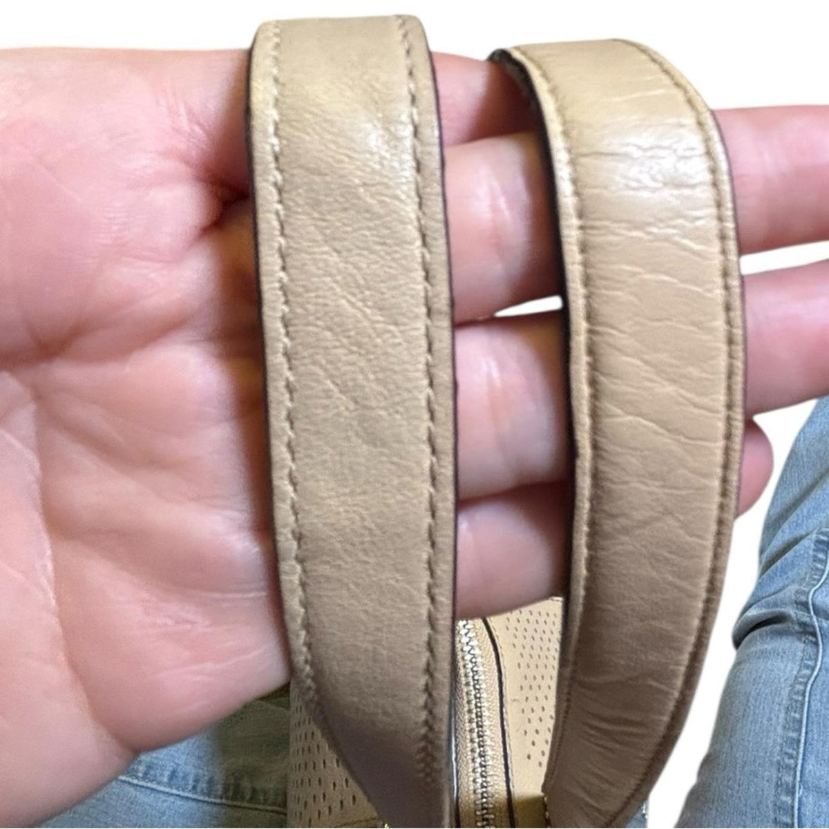 Coach Tan Perforated Tote Bag