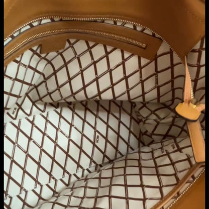 MCM Large Cognac Visetos Shopper Tote Bag with COA and Dustbag