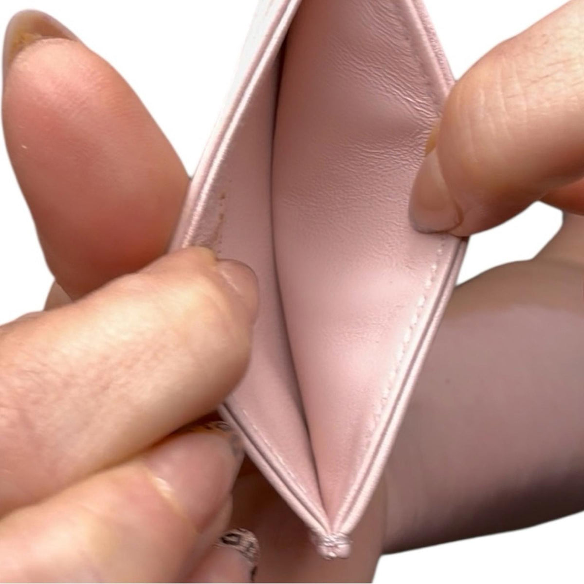 Versace Pink Quilted Leather Medusa Card Holder