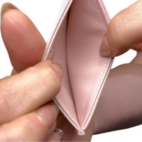 Versace Pink Quilted Leather Medusa Card Holder