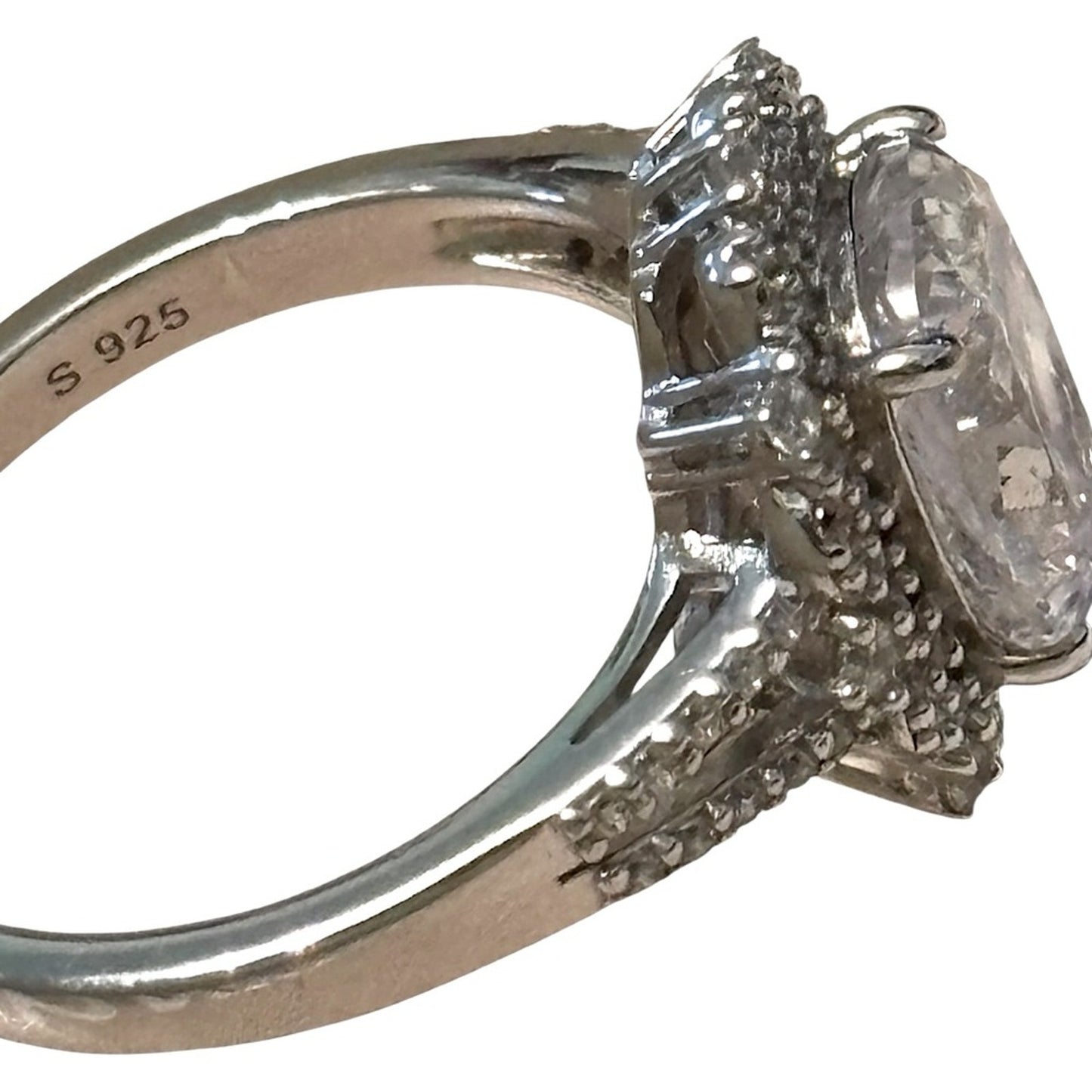 Modern Gents 2.5 Carats 925 Silver diamond Ring Size 9 LIFETIME WARRANTY