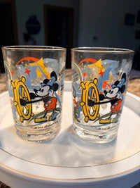 Disney 100 Years of Magic Mickey Mouse Character Glass Set of 2 skuS